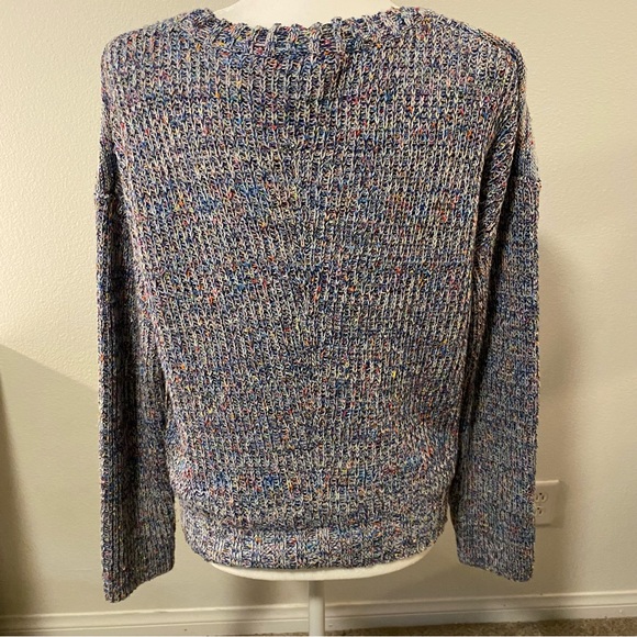 Rails Anthropologie Elsa Speckled Blue Long Sleeve Sweater - Picture 7 of 14